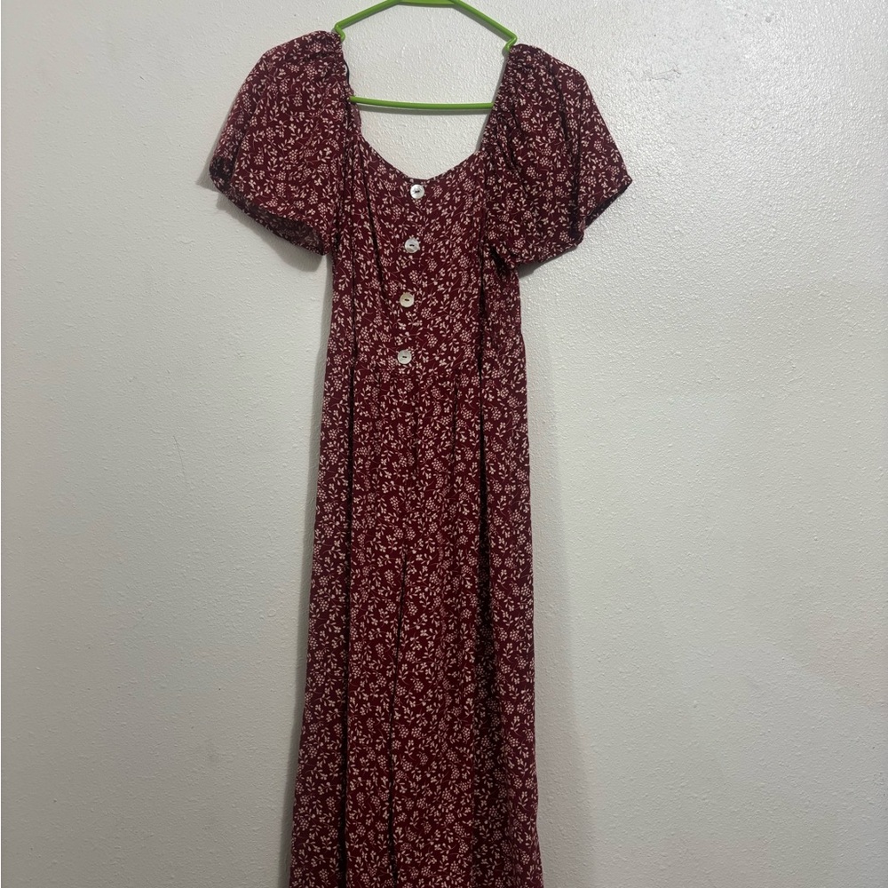 Floral Burgundy Romper